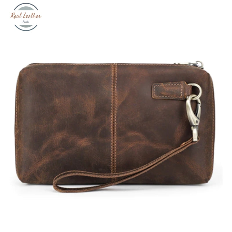 Vintage Mens Casual Clutch Bag Coffee Wallet