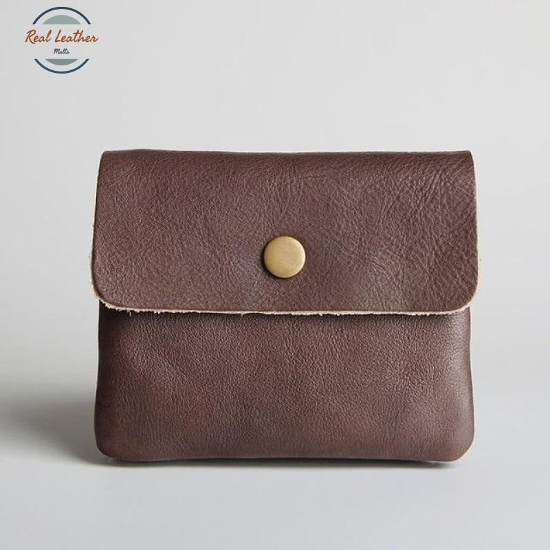 Vintage Styled Genuine Leather Wallet Unisex Coffee Wallets