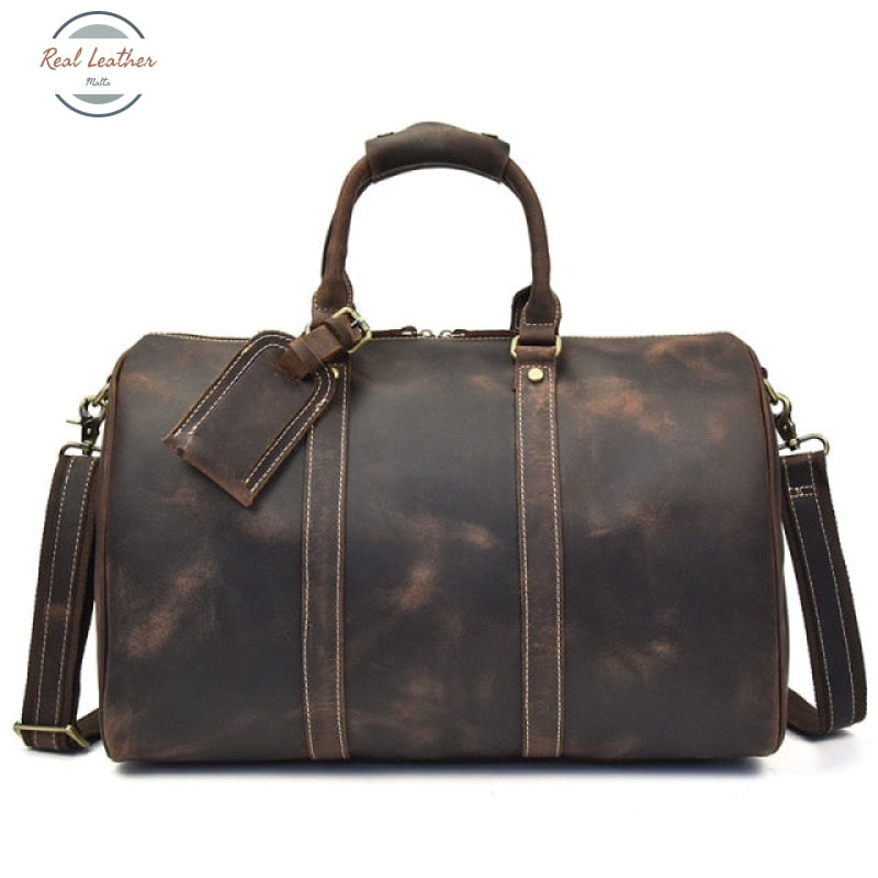 Weekender Travel Duffel Bag Dark Brown