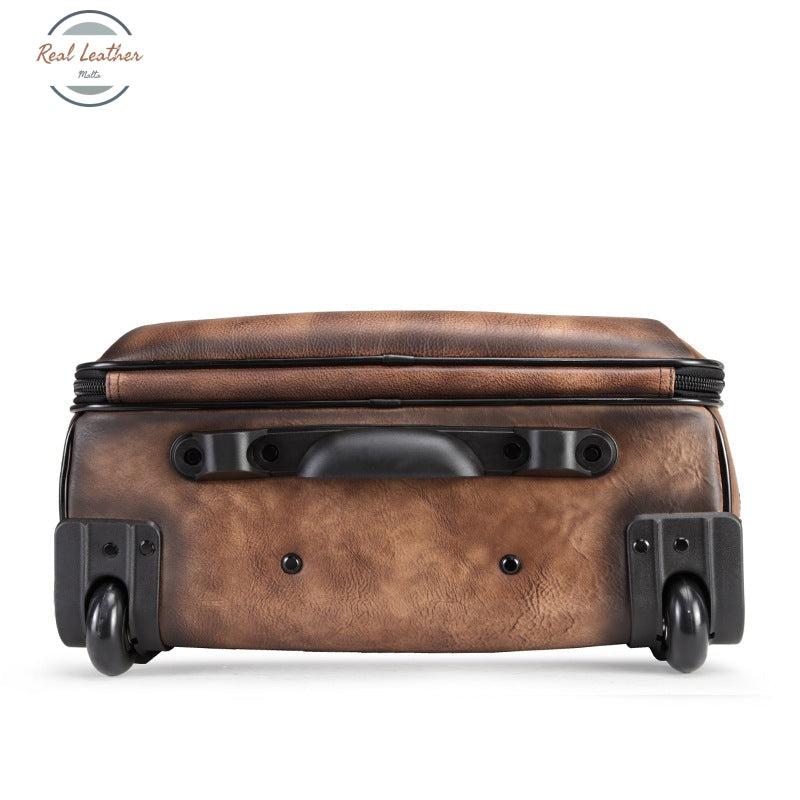 Wheeled Genuine Leather Luggage & Bags