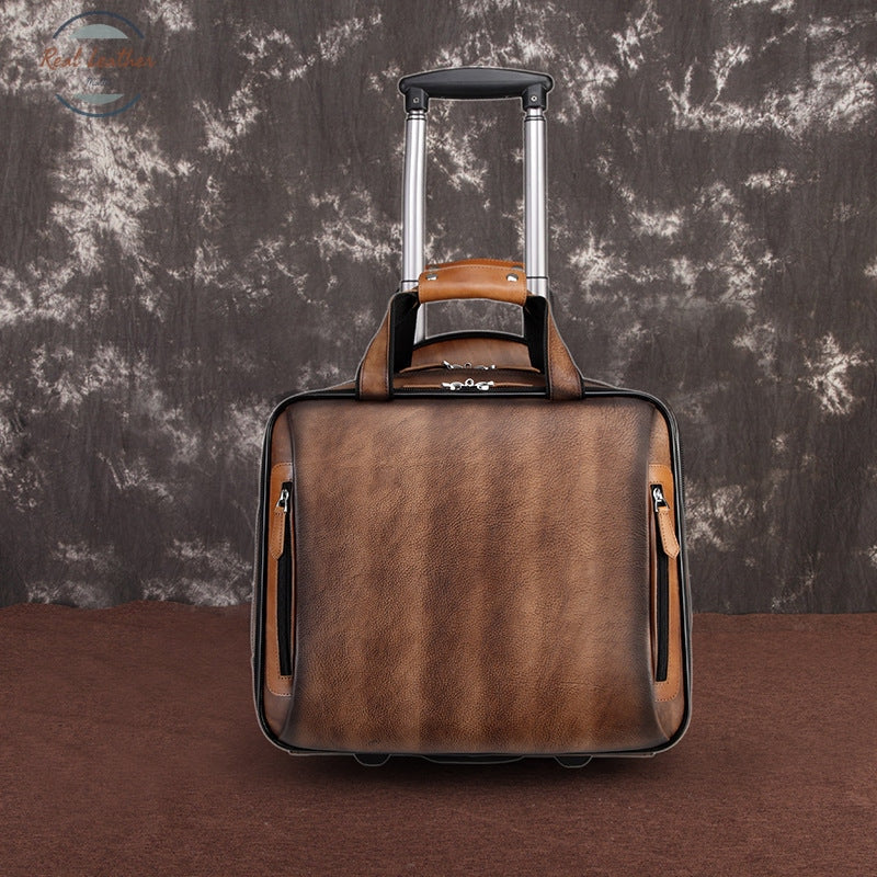 Wheeled Genuine Leather Luggage & Bags