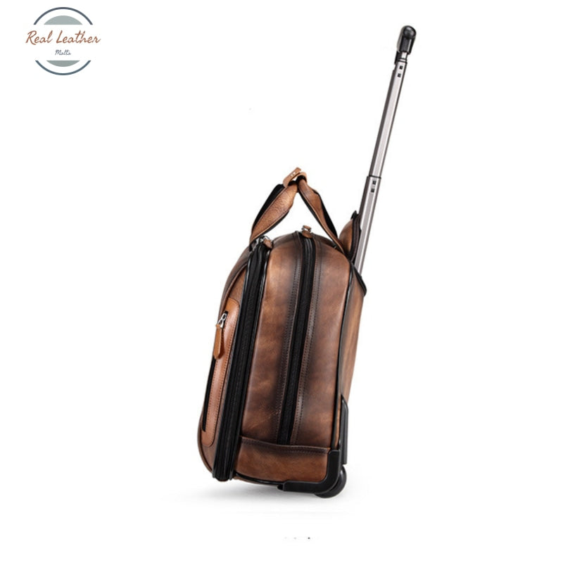 Wheeled Genuine Leather Luggage & Bags