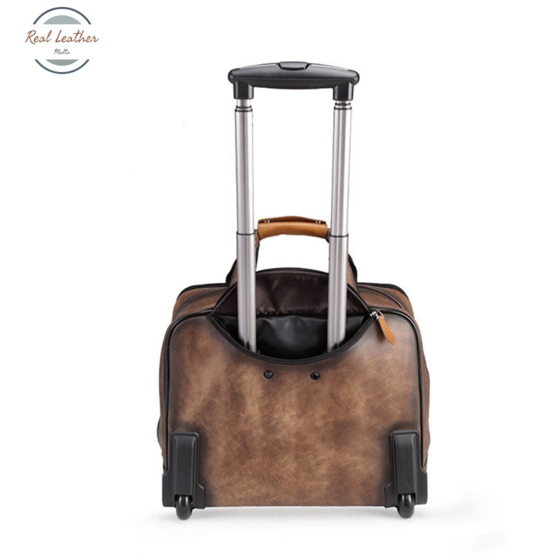 Wheeled Genuine Leather Luggage & Bags