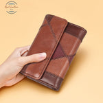 Women Genuine Leather Short Wallet