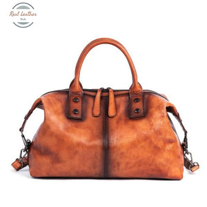 Johnature 2021 New Retro Women Bag Genuine Leather Lady Handbag Nature Soft Cowhide Hand Painted