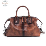 Johnature 2021 New Retro Women Bag Genuine Leather Lady Handbag Nature Soft Cowhide Hand Painted