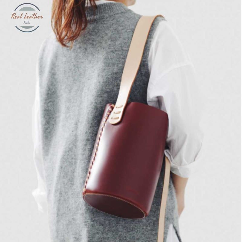 Women Staud Leather Bucket Bag