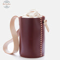 Women Staud Leather Bucket Bag Burgundy / About 15Cm-23Cm-15Cm