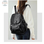 Women Vintage Leather Daypack